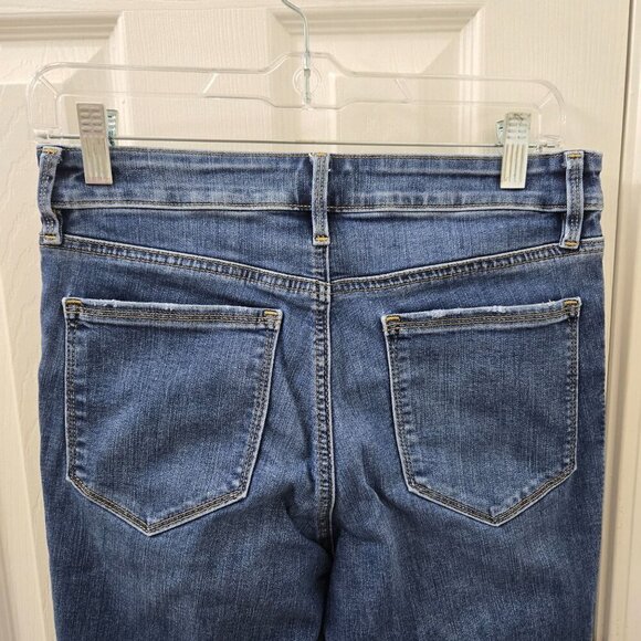 Athleta Sculptek Skinny‎ Jeans Size 6 Blue Denim Stretch Classic Dark Side Seam - Picture 8 of 9